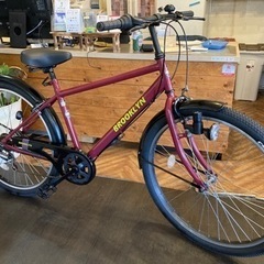 【前後タイヤ新品！】6段変速　シティMTB 27.5インチ自転車...