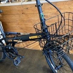 【DAHON Hit チェーン新品！】アルミフレーム　6段変速　20インチ折りたたみ自転車　マットブラック×オレンジ