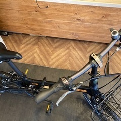 【DAHON Hit チェーン新品！】アルミフレーム　6段変速　20インチ折りたたみ自転車　マットブラック×オレンジ