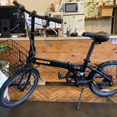 【DAHON Hit チェーン新品！】アルミフレーム　6段変速　20インチ折りたたみ自転車　マットブラック×オレンジ