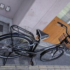 FINEBIKES[ファインバイクス]26吋 シティーサイクル シングル/LEDオート(マットブラック)