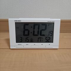 セイコー目覚まし時計(電波クロック)(説明書あり)