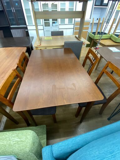 【ドリーム川西店御来店限定】 タンスのゲン ダイニングセット4人用 ブラウン  クリーニング済み 【2001257255600157】