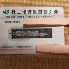 （済）JR西日本　株主優待鉄道割引券②