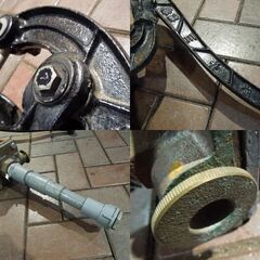 昭和レトロ 井戸ポンプ 手押しポンプ 川本式 32型 鋳物 ポンプ確認済 古道具 古民具 ガーデニング オブジェ 現状品