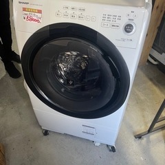 【ネット決済・配送可】シャープ　ES-S7F-ＷＬ　ドラム式洗濯乾燥機