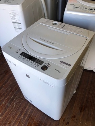 シャープ 4．5kg全自動洗濯機 keyword キーワードホワイト ESG4E6KW