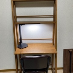 家具 オフィス用家具 机椅子、ライト付き分解可能
