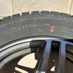 スタッドレスタイヤ、アルミホイール、ナット付き