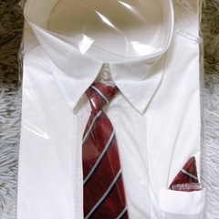 ネクタイ付きカッターシャツ 160cm 服/ファッション シャツ...