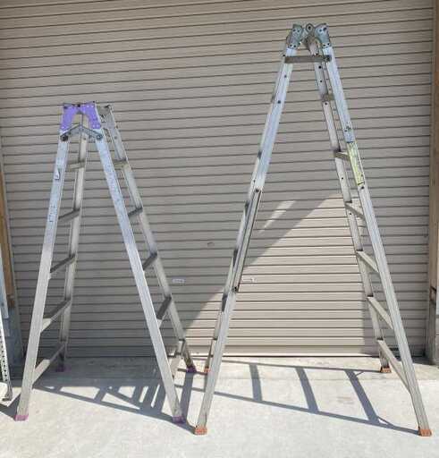 アルインコ 【アルミ製/6尺】 はしご兼用脚立 MR-180　■長谷川工業WA-210　許容荷重100kg/1000N★計2台セット