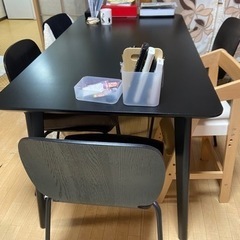 IKEA RISABO ダイニングテーブルと椅子4脚