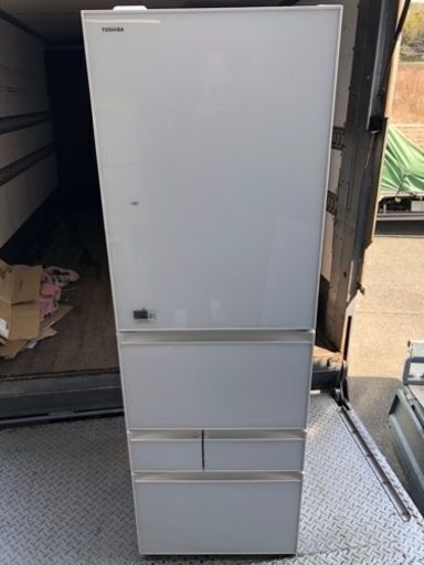 福岡市内配送無料　東芝 TOSHIBA GR-H43GXV(ZW) [XVシリーズ 冷凍冷蔵庫 （426L・右開き） 5ドア クリアシェルホワイト]