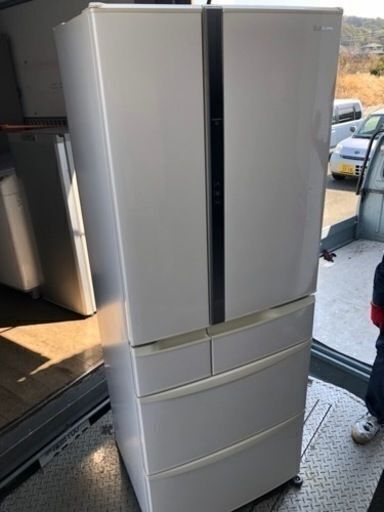 福岡市内配送無料　パナソニック Panasonic NR-FV45S1-W [トップユニット冷蔵庫（451L・フレンチドア）6ドア クラフトホワイト]