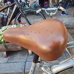 ママチャリ 26インチ 3変速 ライト カゴ 付き シルバー 配達可能