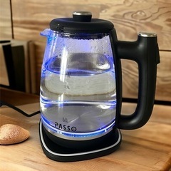 【ネット決済】【新品未使用品】電気ケトル ガラス 1.8L 大容...