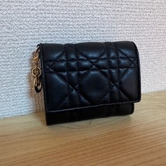 Dior ラムスキン ミニ財布 黒