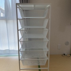 美品 IKEA 6段 スチールラック 2つ有