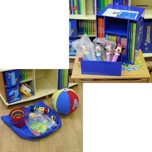 DWE ワールドファミリーパッケージ 収納棚 収納箱 DVD CD 冊子 プレイ