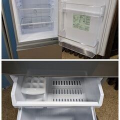 AQUA 2ドア冷凍冷蔵庫 126L 2022年製 AQR-13M(S) 大容量 ワイド耐熱100℃テーブル