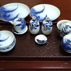 香蘭社　万年青　食器揃