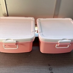 収納ボックス　２つ　ピンク