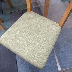 幅70㎝ 2人掛け ダイニングセット 椅子2脚付き ホワイト天板 椅子グリーン ニトリ 札幌 北20条店