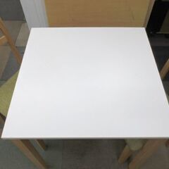 幅70㎝ 2人掛け ダイニングセット 椅子2脚付き ホワイト天板 椅子グリーン ニトリ 札幌 北20条店