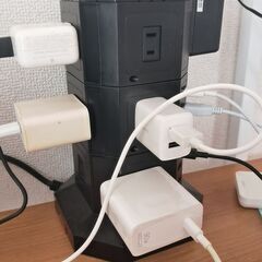 電源タップ 縦型コンセント タワー式 オフィス・会議用 USB急...