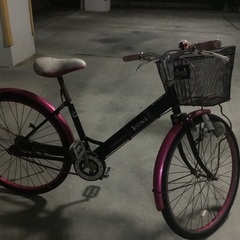 古いけど、乗りやすい24 サイズ　の字ピンク自転車