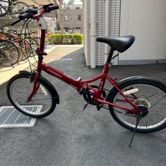 折り畳み自転車(赤)