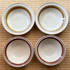 茶サークル皿 4枚セット