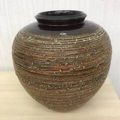 【あげます】【K3549】 中古 壺 花瓶 作者不明 陶器 花器...