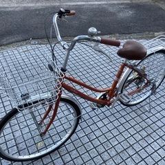 【26インチ自転車】外装6段変速　前後タイヤ、チェーン、前かご、グリップ新品❗️スペアキーあり　若林自転車　浜大津店　SALE中❗️