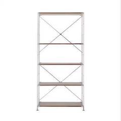 【値下げ】無印良品ステンレスユニットシェルフセット　ウォールナット材　ワイド大　収納棚