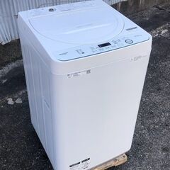 シャープ　ES-GE5D-W　全自動洗濯機　5.5kg　2020年製