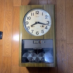 壁掛け時計　ゼンマイ式　セイコー　昭和レトロ