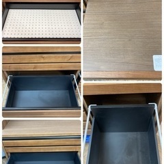 S107 ⭐ SUNMORE キッチンボード 食器棚 130KB ブラウン 幅130.5cm ⭐ ブルーモーション S107 ⭐ SUNMORE キッチンボード 食器棚 130KB ブラウン 幅130.5cm