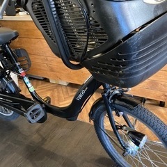 【前輪タイヤ・チェーン新品！】LEDオートライト　内装3段　20インチ子供乗せ自転車　マットブラック