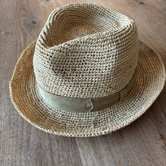 断捨離祭り⭐︎美品ラフィアハット58cmレディース帽子