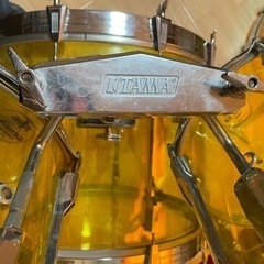 【値下げ条件あり】TAMA アクリルドラム（イエロー）ツーバス5点セットごめん現在受渡し予定者がいます※ 値下げ条件あり】TAMA アクリルドラム（イエロー）ツーバス5点セット