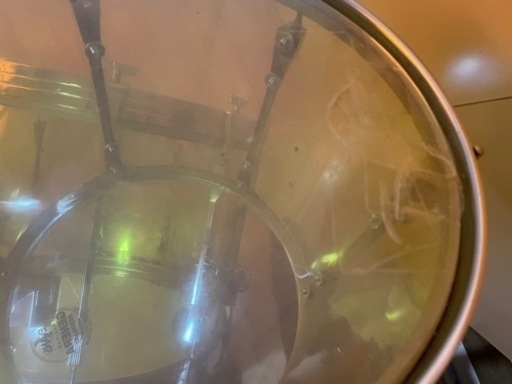 値下げ条件あり】TAMA アクリルドラム（イエロー）ツーバス5点セット