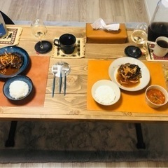 【取引中】民泊、上京など、黒と茶色を基調にした家具セット、ベッド、ソファー、机、棚、食器棚など