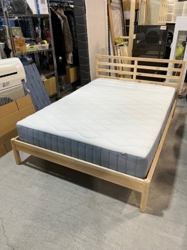 ☆激安!!☆ 早い者勝ちです！！ IKEA ダブルベッド フレーム＆マットレス