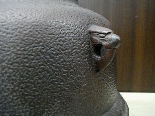 真形 羽釜 敬典作 人間国宝 高橋敬典 茶釜 茶道具 湯沸 元箱付き 中古