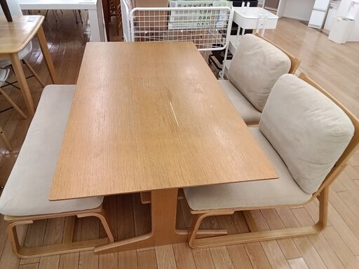 ★ジモティ割あり★ 良品計画 ４人用ダイニングセット ナチュラル H61×D80×W150 クリーニング済み TK1851\t\t\t\t\t\t\t\t\t