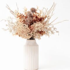 【終了】ドライフラワー風の造花ブーケ（35cm）と花瓶セット