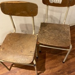 昔の学校の椅子　ヴィンテージ　レトロ　チェア