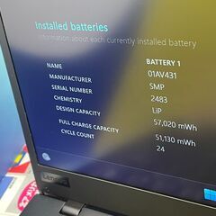 JC0302 レノボ Thinkpad X1 6th i7 16GB 512GB 14型 美品 ノートパソコン　Win11
