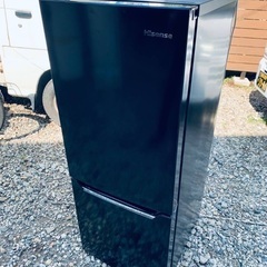 ‼️送料設置料無料‼️EJ5201番 Hisense ノンフロン冷凍冷蔵庫 HISENSE HR-D16NJ1-B 冷蔵庫 ファン式 2ドア 右開き 162L